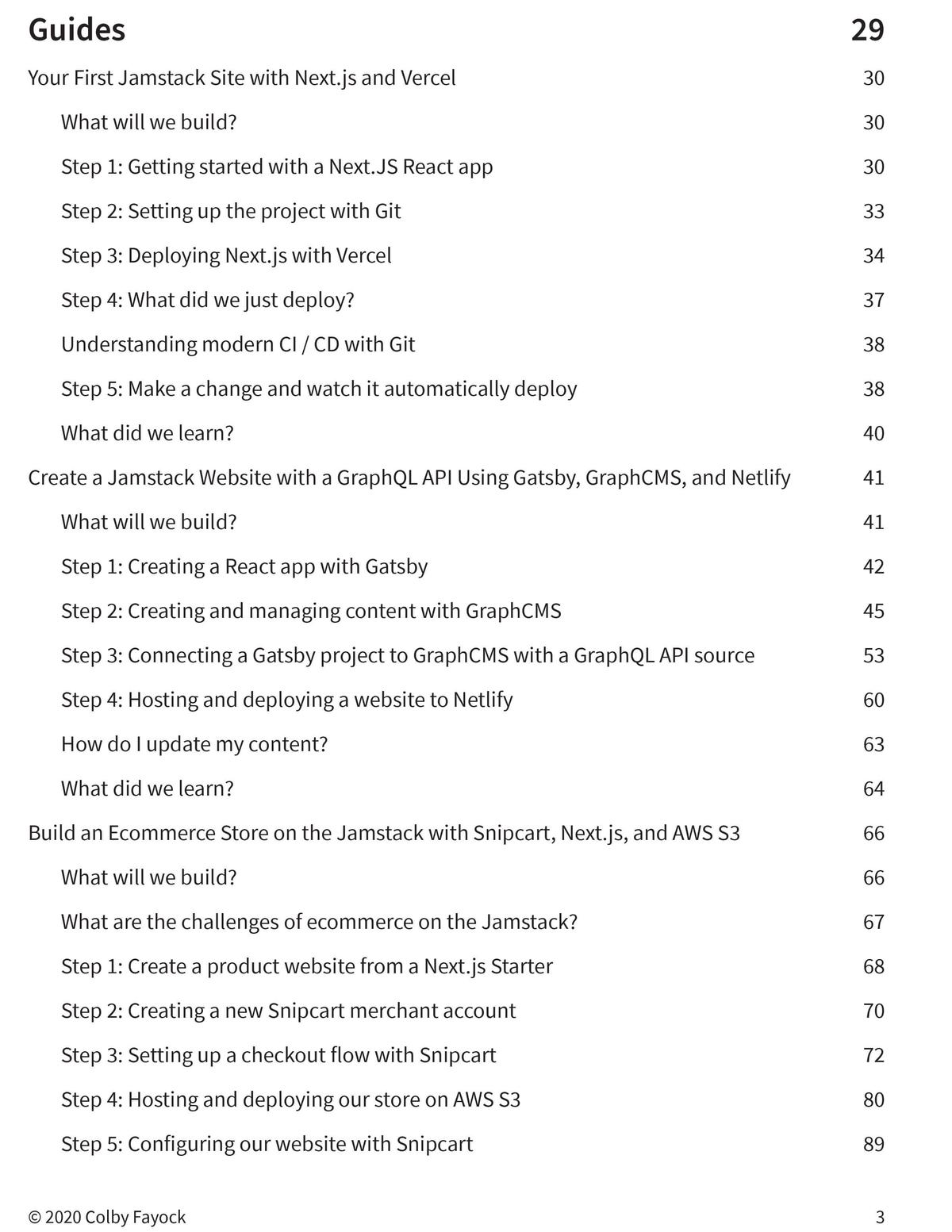 Table of Contents 2/3